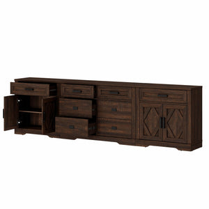 110" Farmhouse TV Stand & Entertainment Center