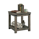 Hollum 24-Inch Square End Table with Storage Shelf