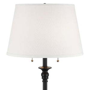 Spenser Traditional 58" Floor Lamp with White Shade