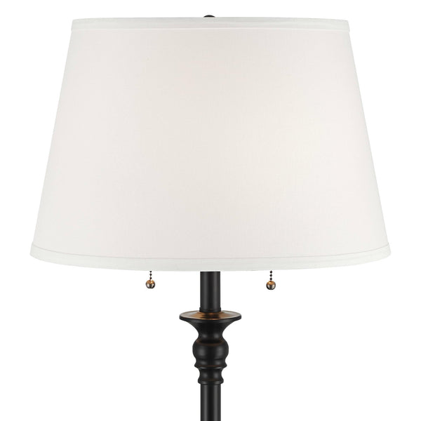 Spenser Traditional 58" Floor Lamp with White Shade
