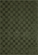 Green Checkered Area Rug 6x9