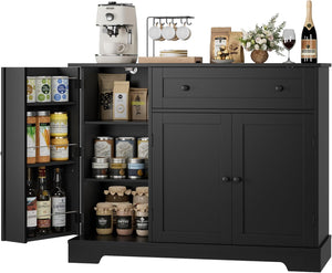 Buffet Cabinet with Storage & Adjustable Shelf