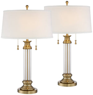 Traditional Glass Table Lamps – Set of 2