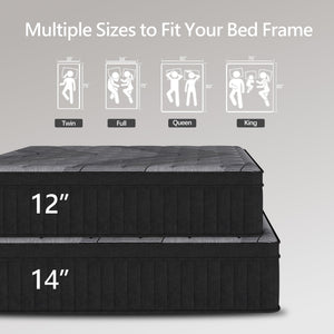12-Inch Hybrid Mattress – Medium Firm, Pocket Springs & Memory Foam