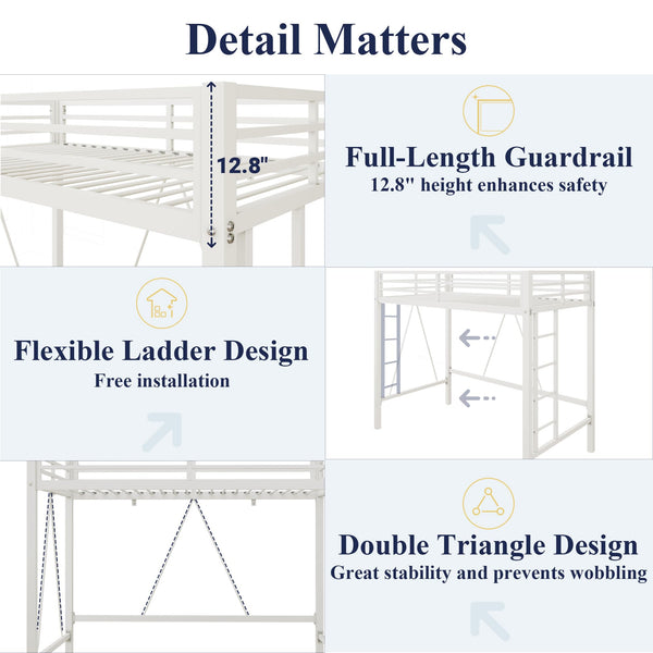Twin Metal Loft Bed