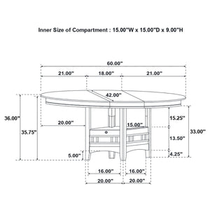 5-Piece Counter Height Dining Set with Extendable Oval Table