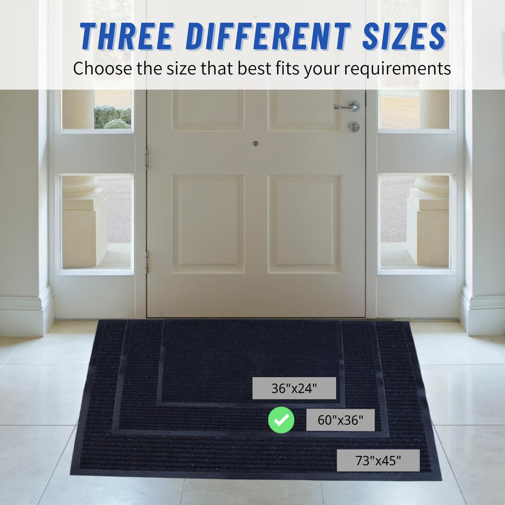 Heavy-Duty Indoor Outdoor Door Mat with Anti-Slip PVC Backing