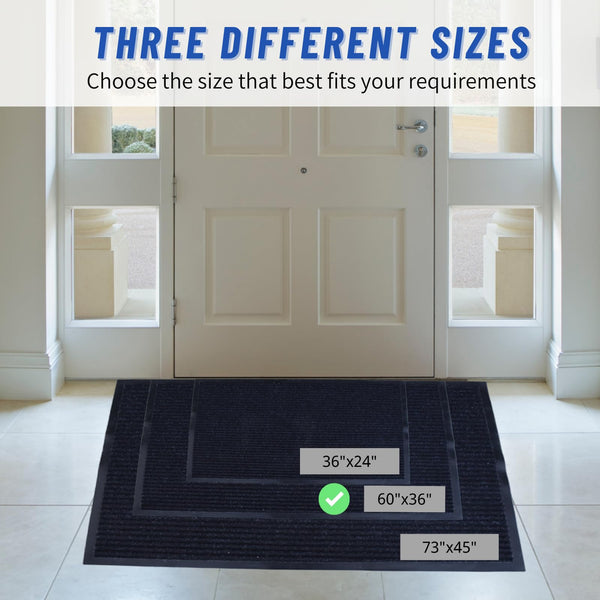 Heavy-Duty Indoor Outdoor Door Mat with Anti-Slip PVC Backing