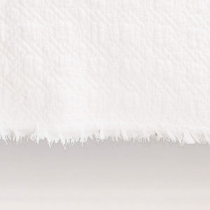 White Cotton Trellis Quilt Set