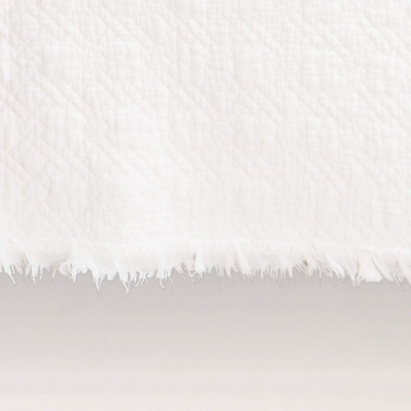 White Cotton Trellis Quilt Set