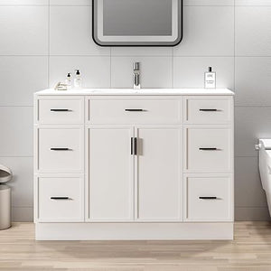 48-Inch Bathroom Vanity with Sink and Wood Cabinet