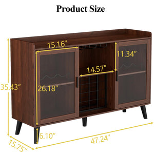 Wine Bar Cabinet with LED Light