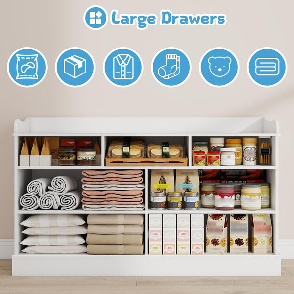 Kids Dresser with 7 Drawers & Large Tabletop