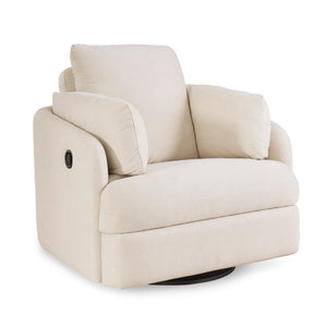 Swivel Glider Rocker Recliner with Hidden Storage – Beige
