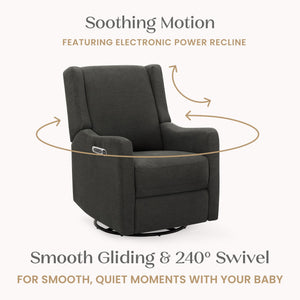 Power Recliner Swivel Glider with USB Charging – Stain-Resistant Fabric