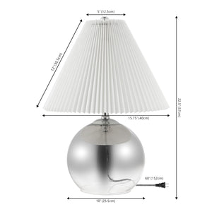 Mid-Century Globe Table Lamp – Smoke Gradient & Chrome