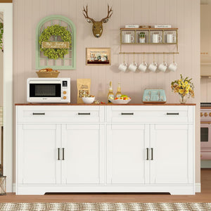 Buffet Cabinet with Storage, Drawers & Adjustable Shelves