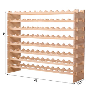 Wooden 96-Bottle Modular Wine Rack