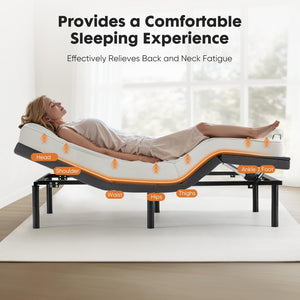Full Adjustable Bed Frame with Wireless Remote and USB Ports