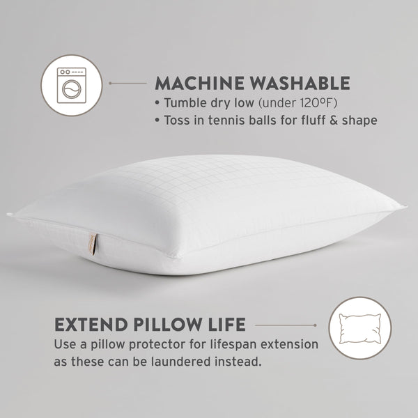 Gel Fiber Bed Pillow 100% Cotton Cover
