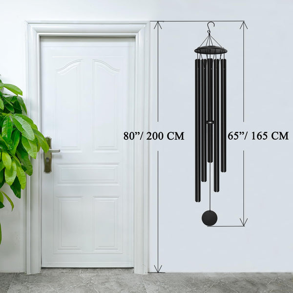 65-Inch Extra Large Outdoor Wind Chimes – Deep Tone Aluminum