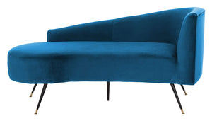 Velvet Glam Settee – 2-Seat Upholstered Sofa with Metal Legs