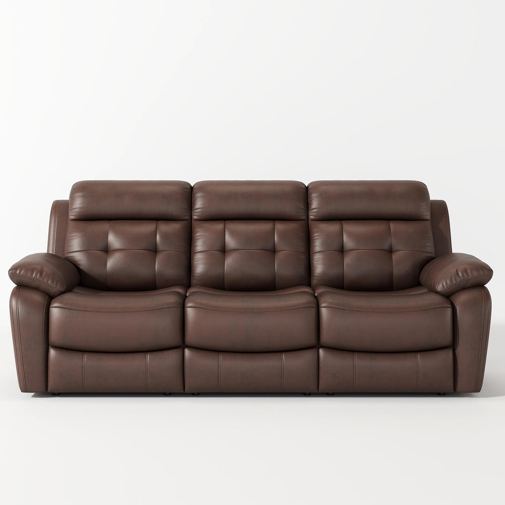 Manual Reclining Sofa with Drop-Down Table & Wireless Charger
