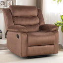 Manual Recliner Chair with Overstuffed Arms & Padded Back