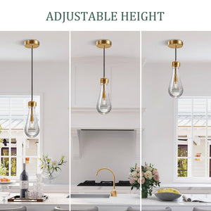 Teardrop Pendant Lights for Kitchen Island Set of 3