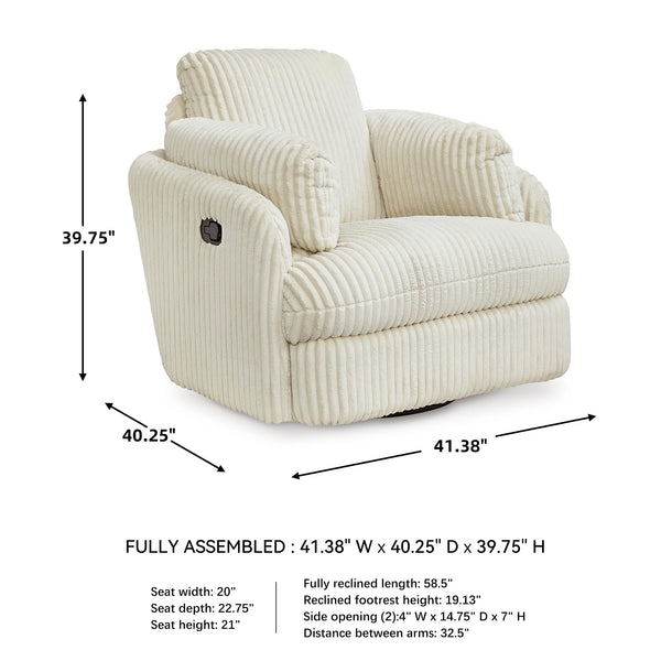 Swivel Glider Rocker Recliner with Bolster Pillows and Hidden Storage