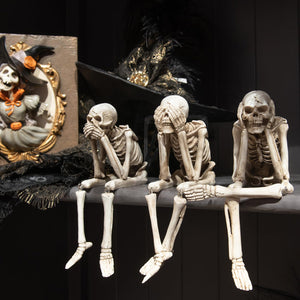 No-Evil Skeleton Figurines Set of 3