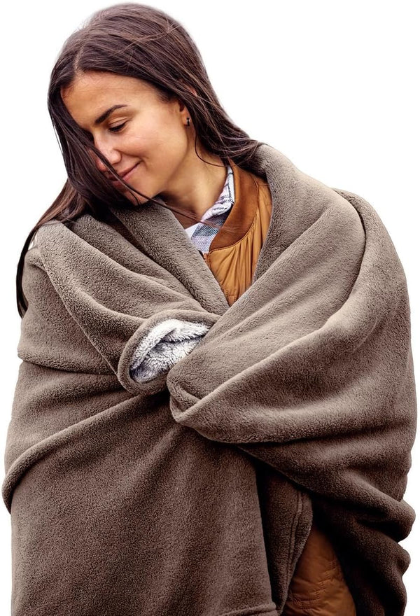 7V Battery Heated Plush Throw Blanket
