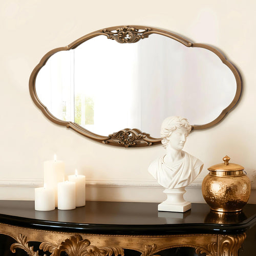 Baroque Gold Wall Mirror – Vertical or Horizontal Hanging