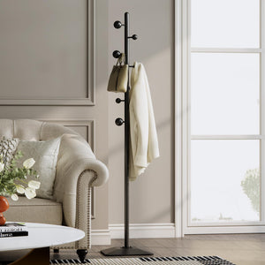 Metal Coat Rack Freestanding with 7 Hooks
