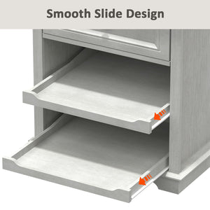 Lateral File Cabinet with Charging Station and Adjustable Shelves