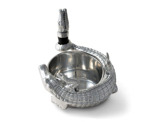 Alligator Wine Coaster & Bottle Stopper Set