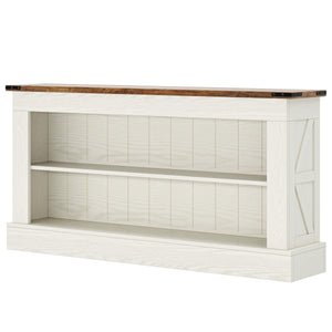 63-Inch Console Table with Shelves