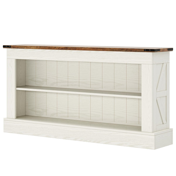 63-Inch Console Table with Shelves