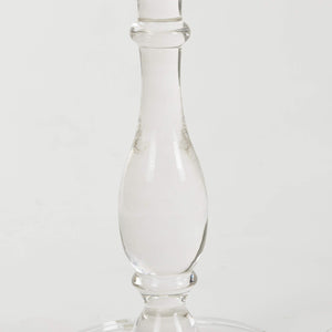 Clear Acrylic Round Side Table with Solid Post