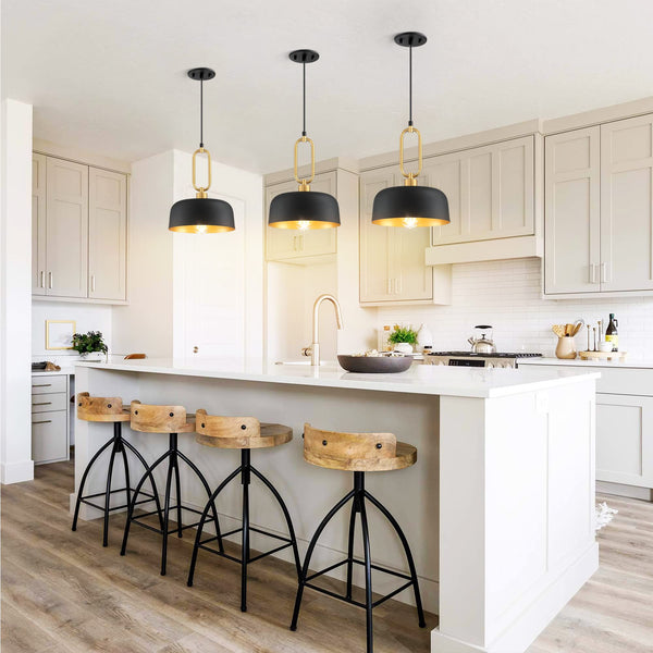 Industrial Black Pendant Light Fixture – 3 Pack