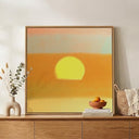 Framed Square Abstract Wall Art 24x24 Inch