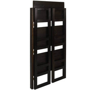 3-Shelf Folding Solid Wood Bookcase