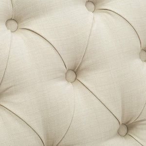 50" Modern Loveseat Settee Sofa – Linen Fabric, Tufted 2-Seat Couch