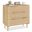 3-Drawer Rattan Dresser