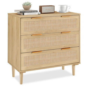 3-Drawer Rattan Dresser
