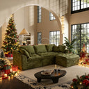 Modular L-Shape Sectional Sofa with Ottoman | Cloud Foam Couch