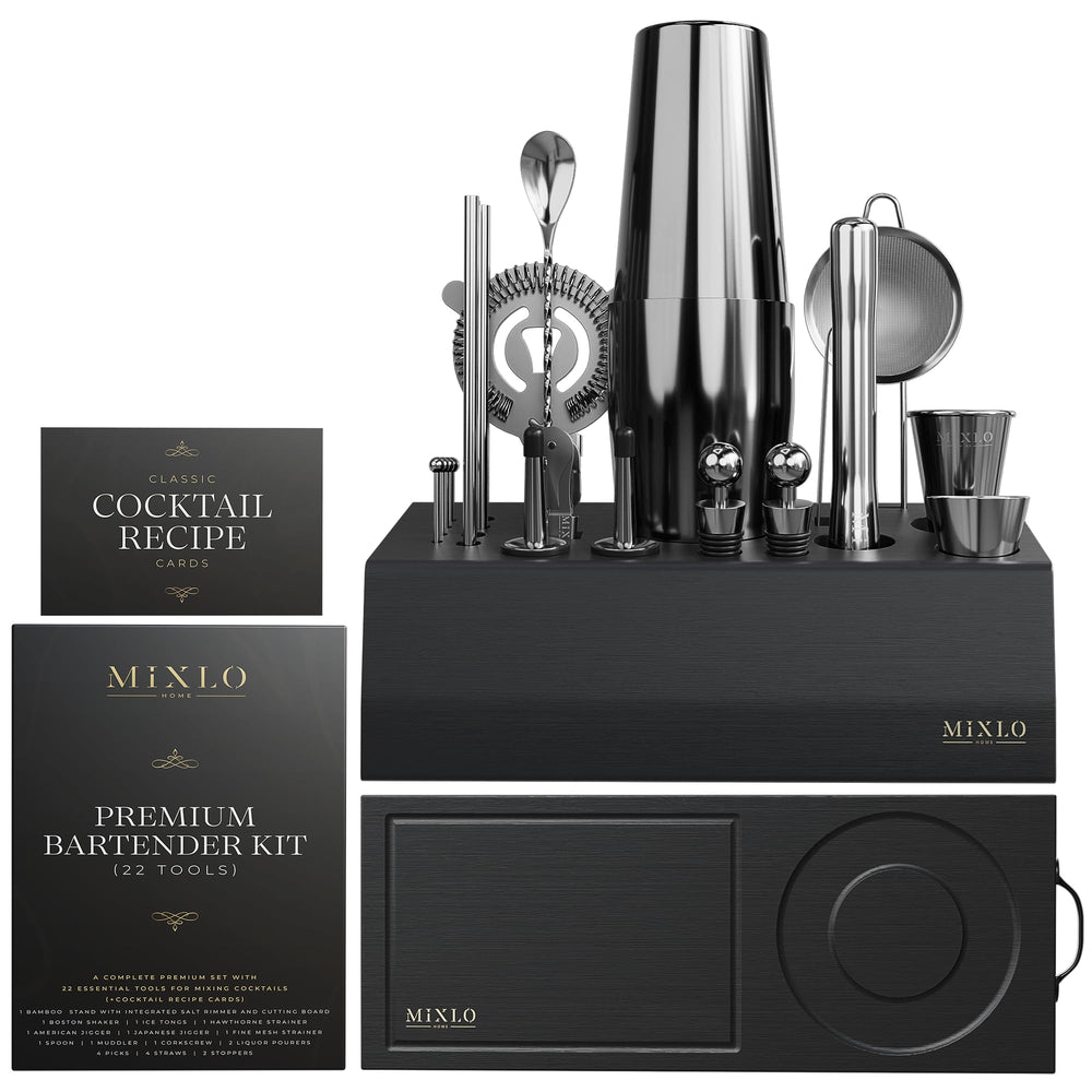 22-Piece Cocktail Shaker & Bartender Kit with Stand