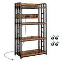 4-Tier Kitchen Baker's Rack with Power Outlet & Wheels