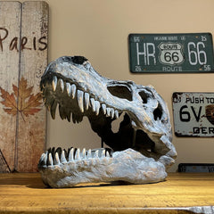 T-Rex Skull Wall Decor – Resin Dinosaur Head Trophy