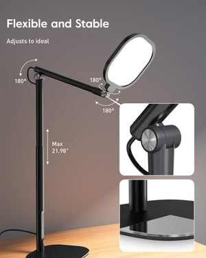 Tall LED Desk Lamp with 50 Light Modes & Timer